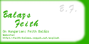 balazs feith business card
