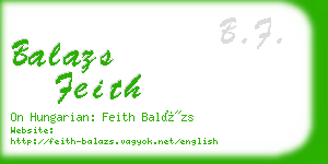 balazs feith business card